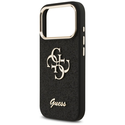 Guess Fixed Glitter Big 4G Metal Frame case for iPhone 17 Pro - black_5