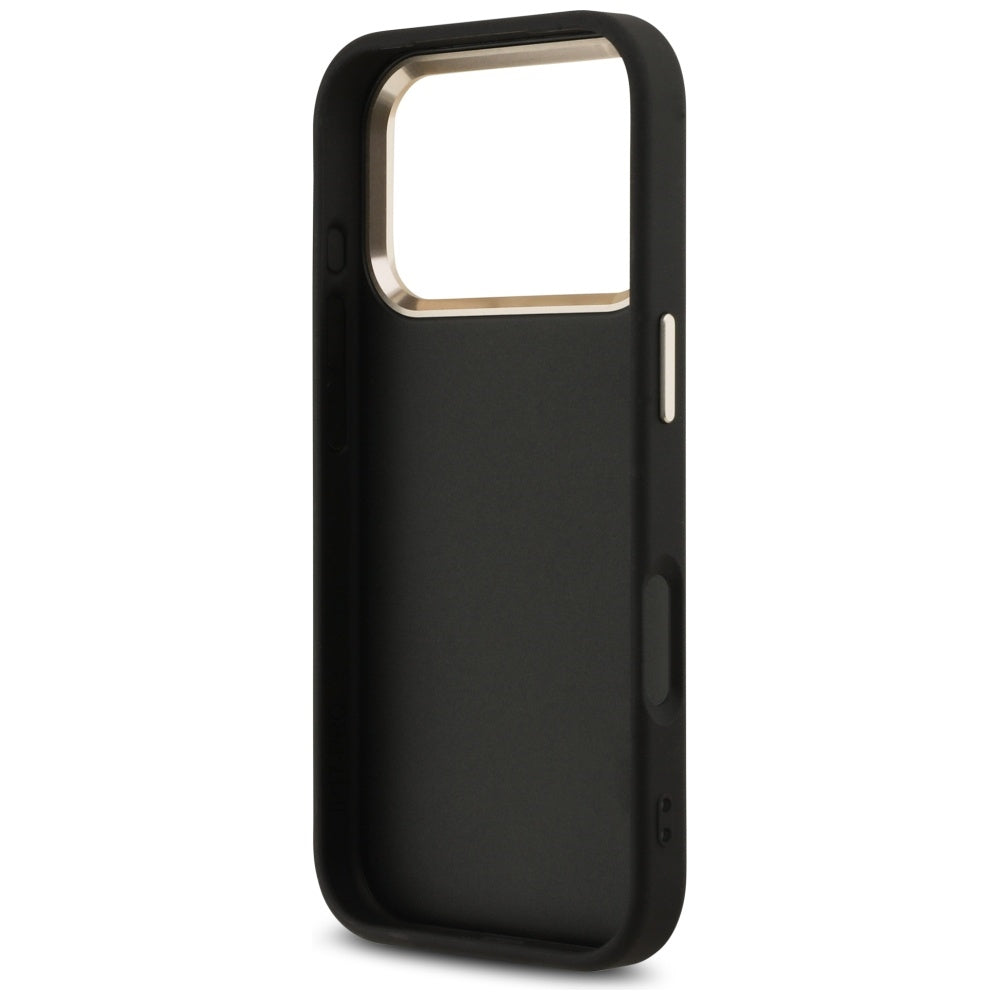 Guess Fixed Glitter Big 4G Metal Frame case for iPhone 17 Pro - black_6