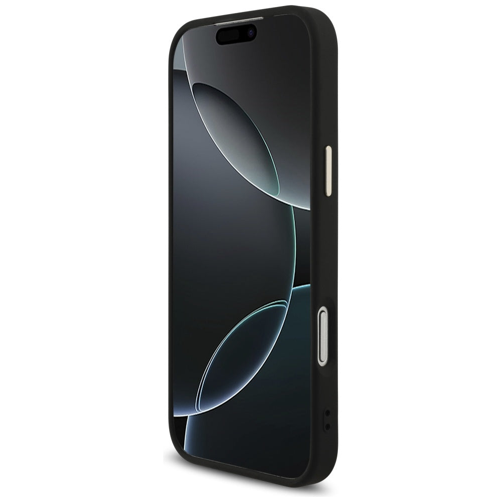 Guess Fixed Glitter Big 4G Metal Frame case for iPhone 17 Pro Max - black_4