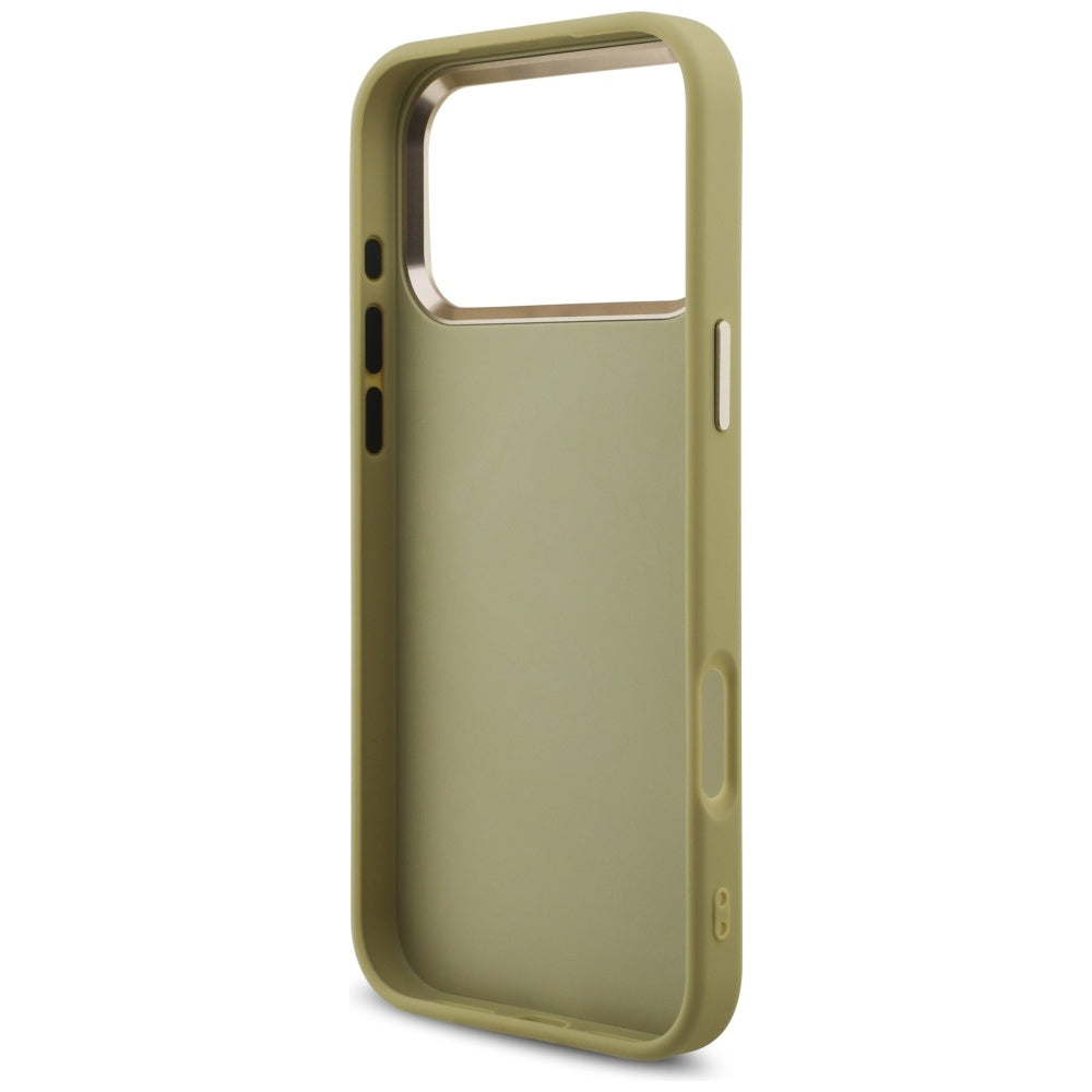 Guess Fixed Glitter Big 4G Metal Frame case for iPhone 17 Pro Max - gold_6