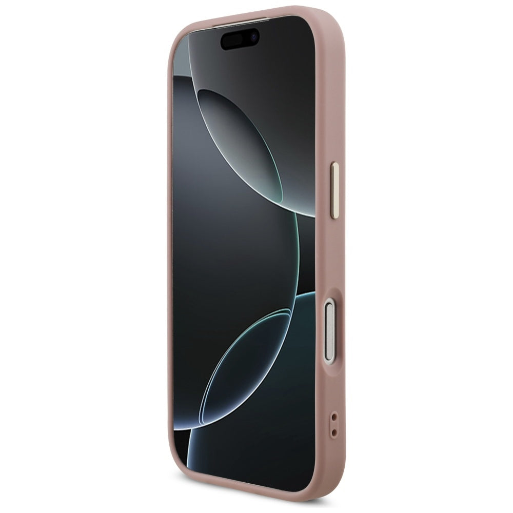 Guess Fixed Glitter Big 4G Metal Frame Case for iPhone 17 Pro - Pink_4