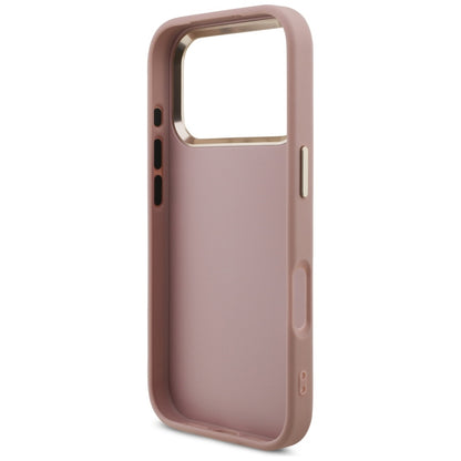Guess Fixed Glitter Big 4G Metal Frame Case for iPhone 17 Pro - Pink_6
