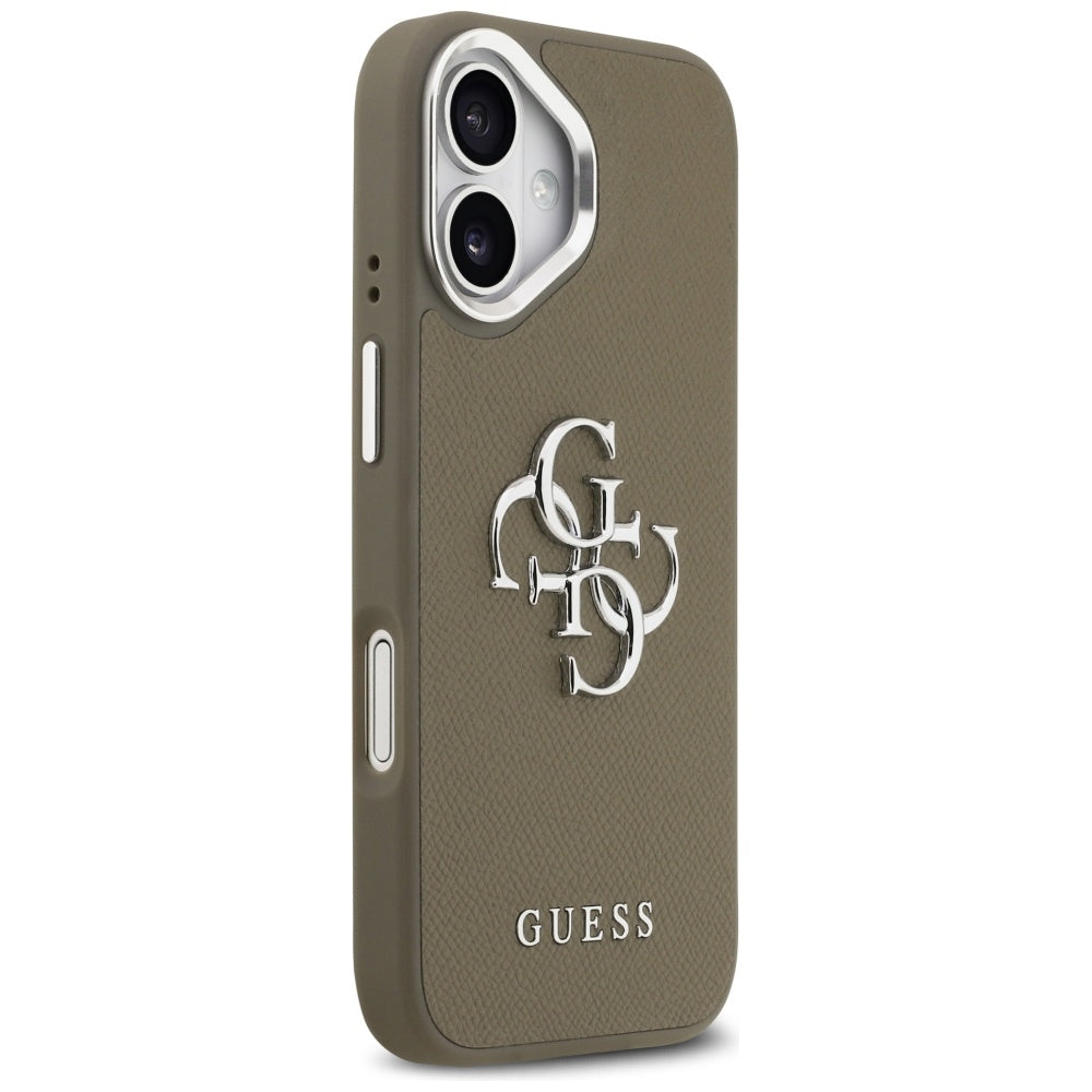 Guess Grained Big 4G Classic Logo iPhone 17 Case - Brown_3
