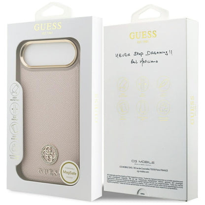 Guess Grained Strass Logo MagSafe iPhone Air Case - Pink_7