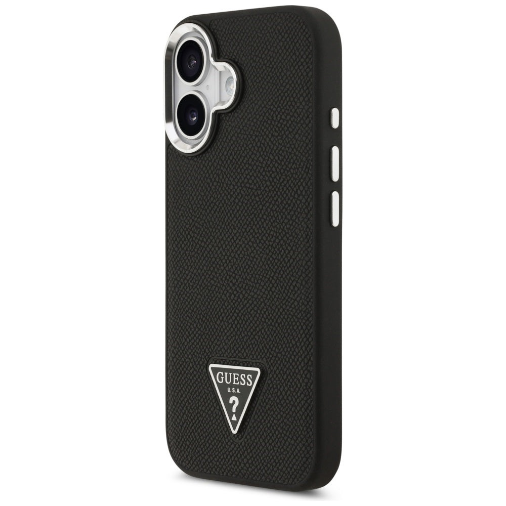 Guess Grained Triangle Logo MagSafe case for iPhone 17 - black_1