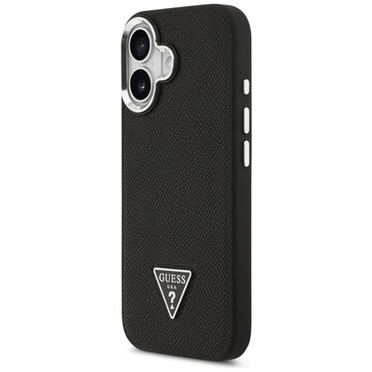 Guess Grained Triangle Logo MagSafe case for iPhone 17 - black_1