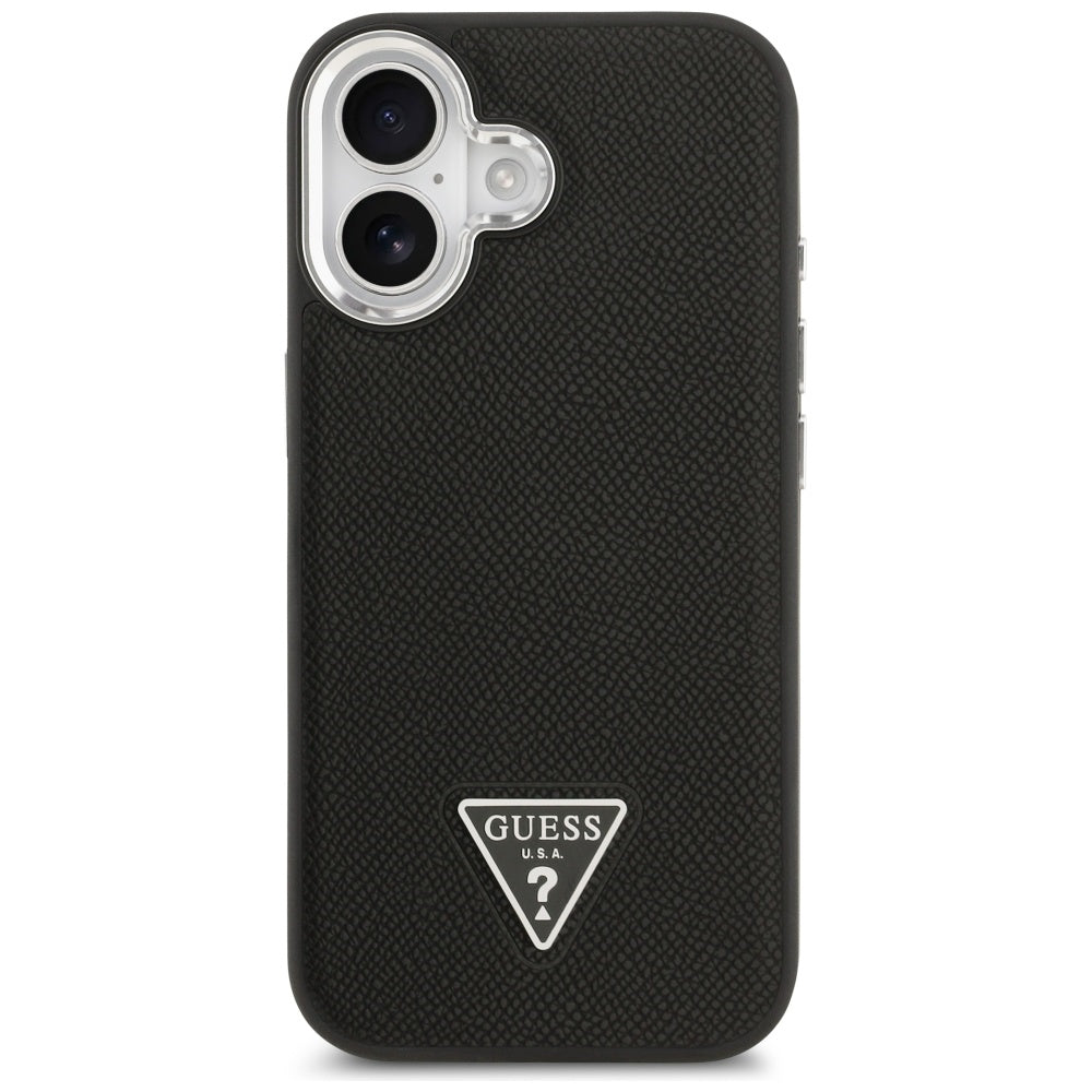 Guess Grained Triangle Logo MagSafe case for iPhone 17 - black_2