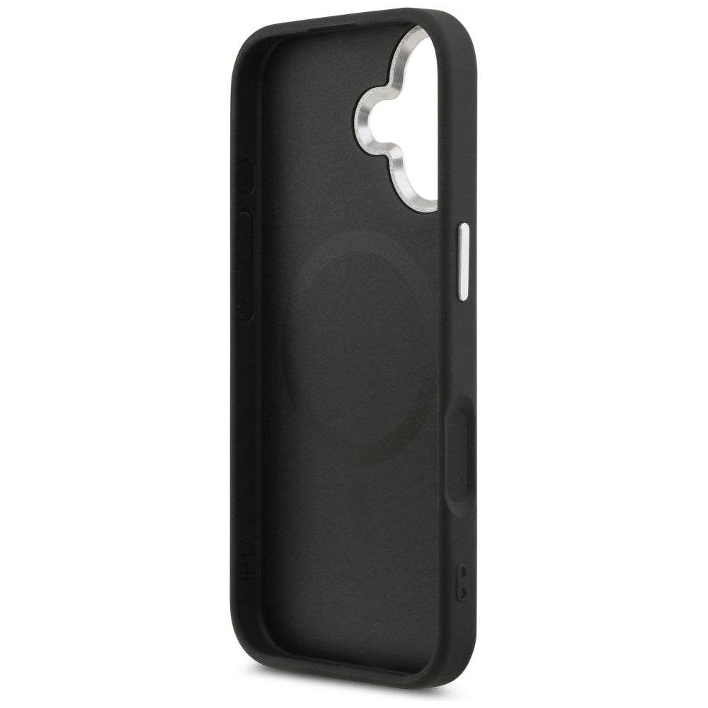 Guess Grained Triangle Logo MagSafe case for iPhone 17 - black_6