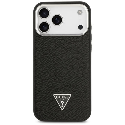 Guess Grained Triangle Logo MagSafe case for iPhone 17 Pro - black_2