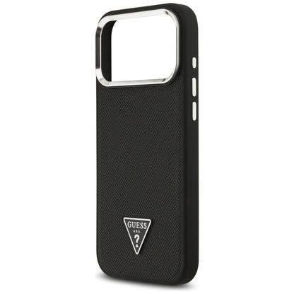Guess Grained Triangle Logo MagSafe case for iPhone 17 Pro - black_5