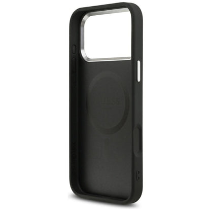 Guess Grained Triangle Logo MagSafe case for iPhone 17 Pro - black_6