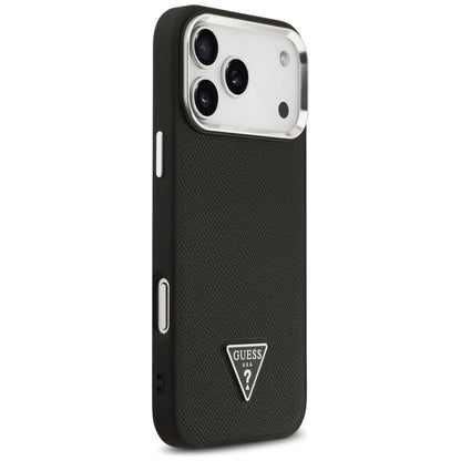 Guess Grained Triangle Logo MagSafe case for iPhone 17 Pro Max - black_3
