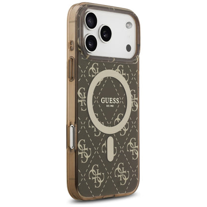 Guess IML 4G Background MagSafe Case for iPhone 17 Pro - Brown_3