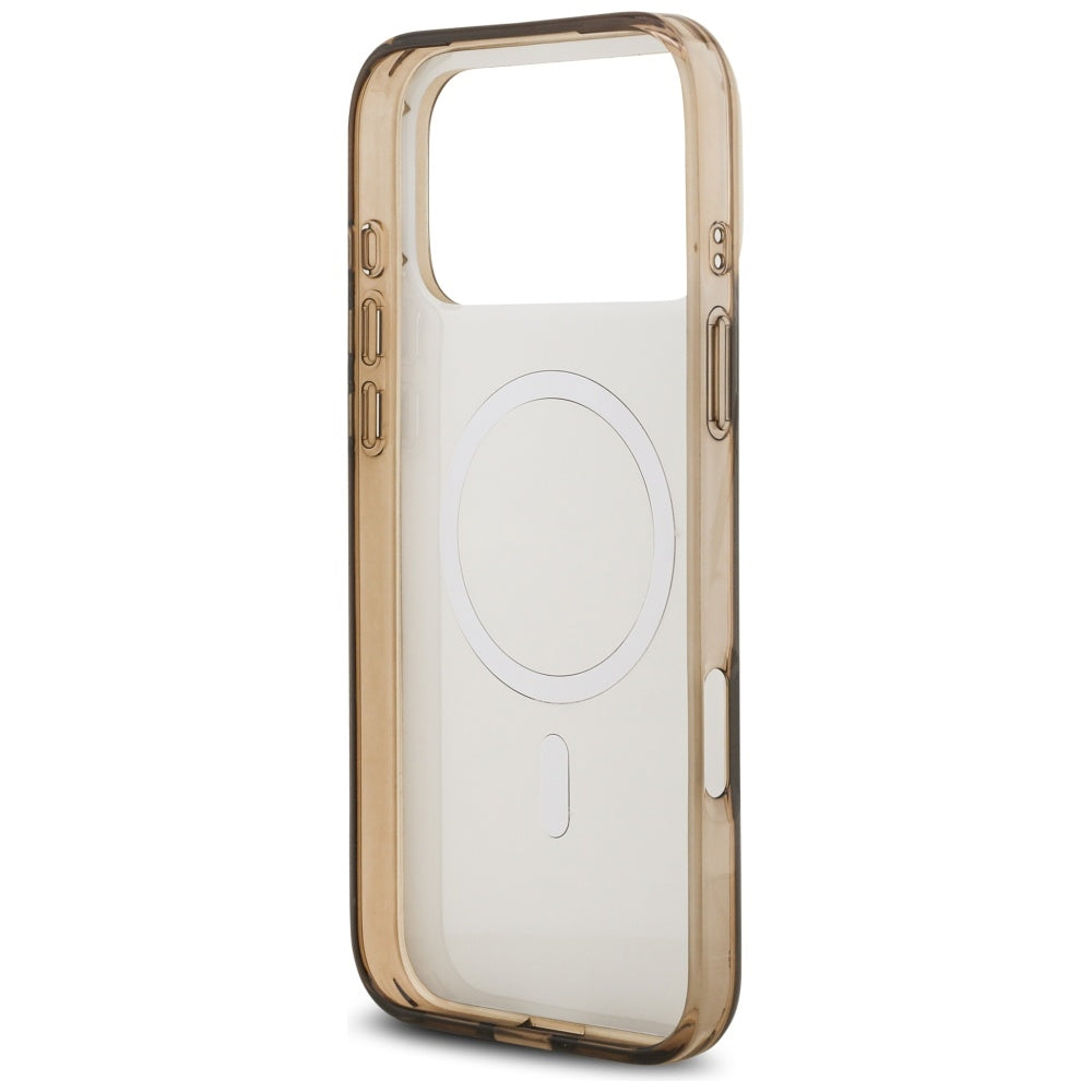 Guess IML 4G Background MagSafe Case for iPhone 17 Pro - Brown_6