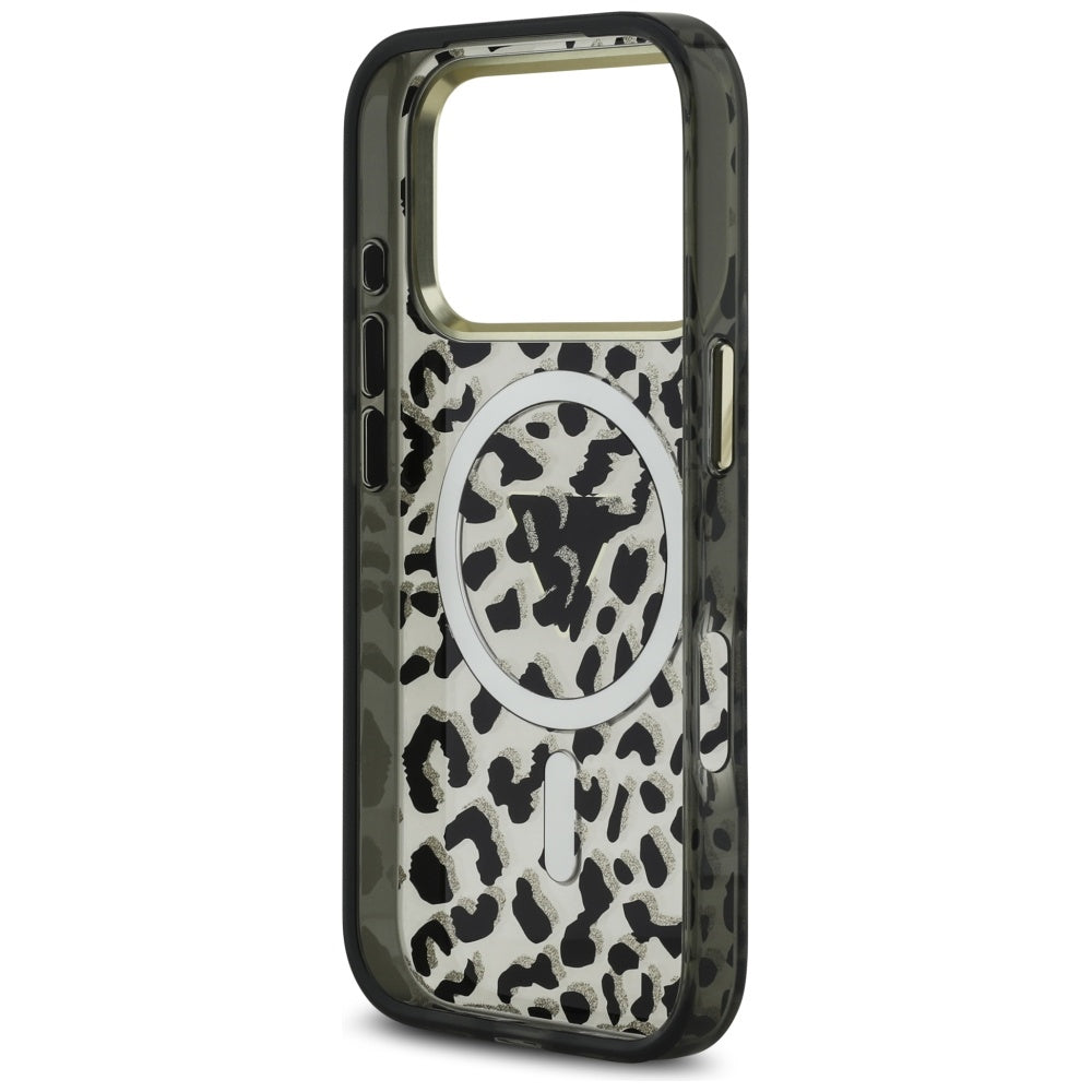 Guess Leopard Glitter MagSafe Case for iPhone 17 Pro - Black_6