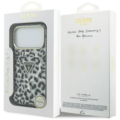 Guess Leopard Glitter MagSafe Case for iPhone 17 Pro - Black_7