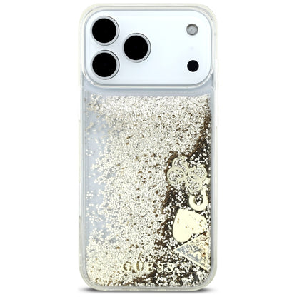 Guess Liq. Glitter 4 Charms Case for iPhone 17 Pro Max - Gold_2