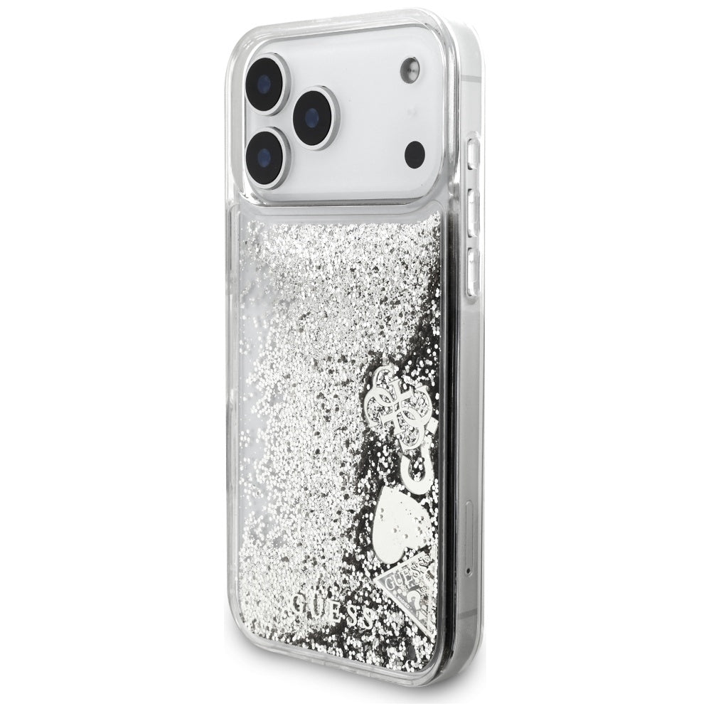 Guess Liq case. Glitter Charms for iPhone 17 Pro Max - silver_1