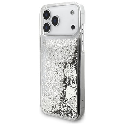Guess Liq case. Glitter Charms for iPhone 17 Pro Max - silver_1