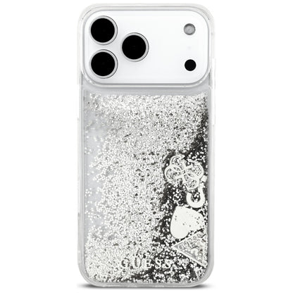 Guess Liq case. Glitter Charms for iPhone 17 Pro Max - silver_2