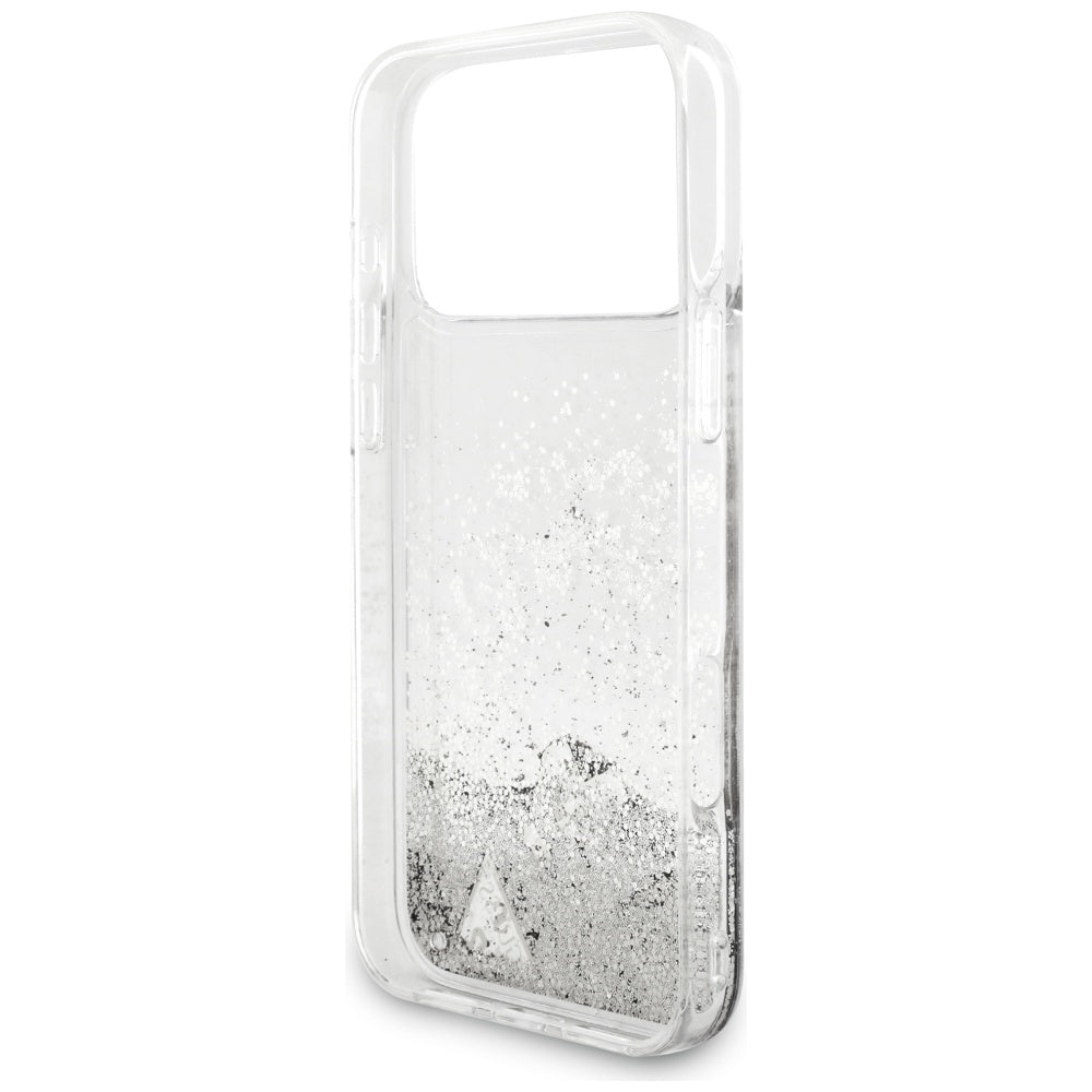 Guess Liq case. Glitter Charms for iPhone 17 Pro Max - silver_6