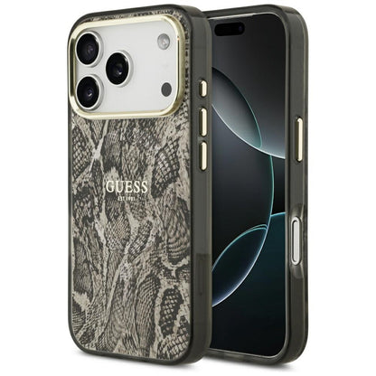Guess Python Pattern MagSafe Case for iPhone 17 Pro - Brown_0