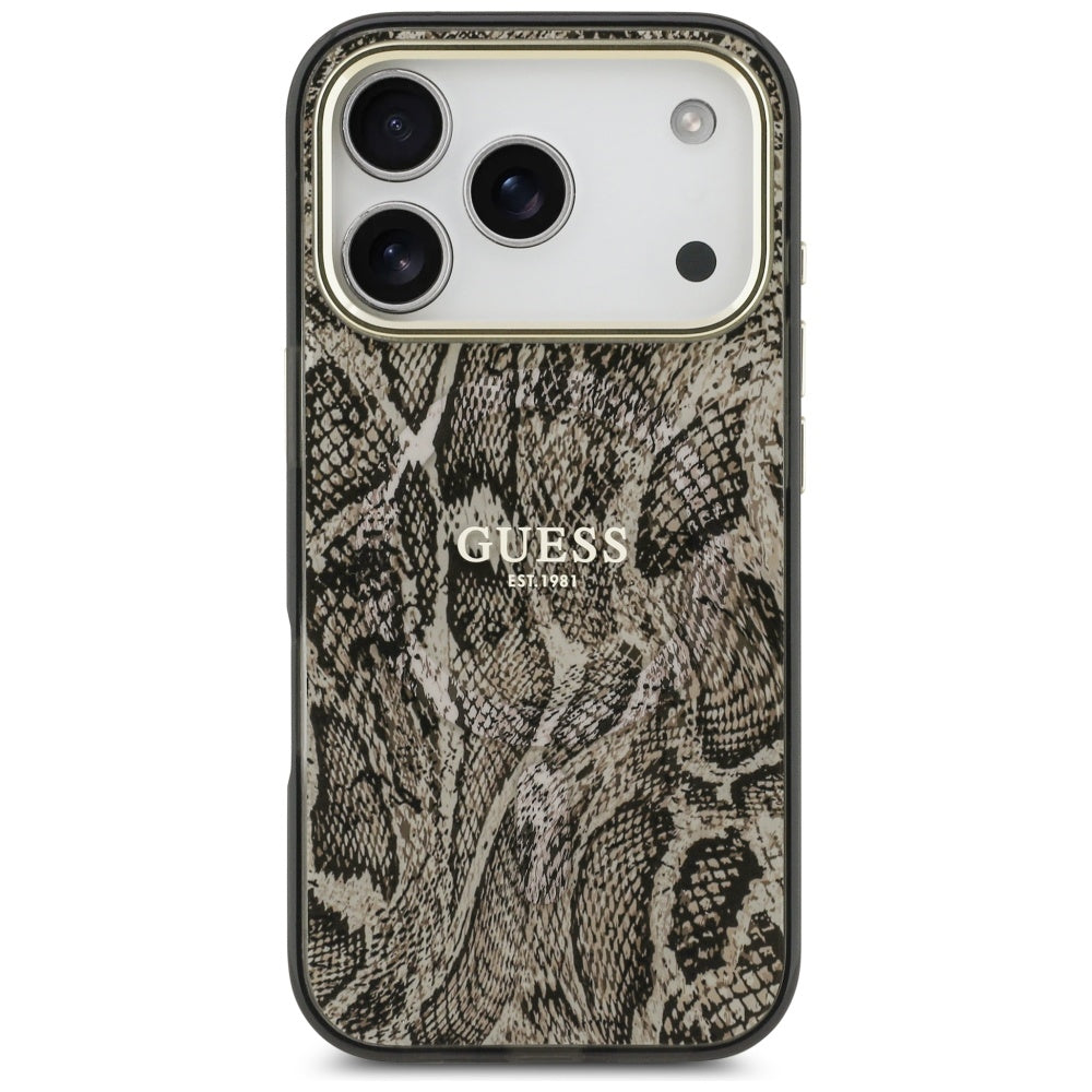 Guess Python Pattern MagSafe Case for iPhone 17 Pro - Brown_2