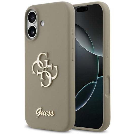 Guess Silicone Big 4G Script Case for iPhone 17 - Brown_0