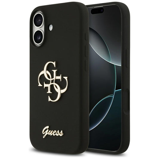 Guess Silicone Big 4G Script Case for iPhone 17 - Black_0