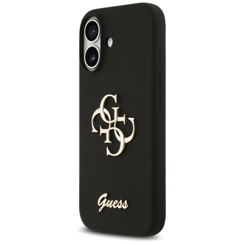 Guess Silicone Big 4G Script Case for iPhone 17 - Black_1