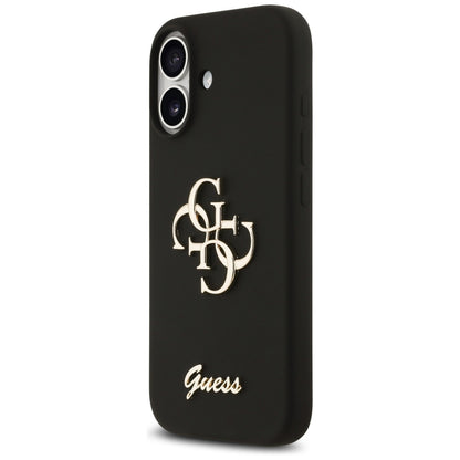 Guess Silicone Big 4G Script Case for iPhone 17 - Black_1