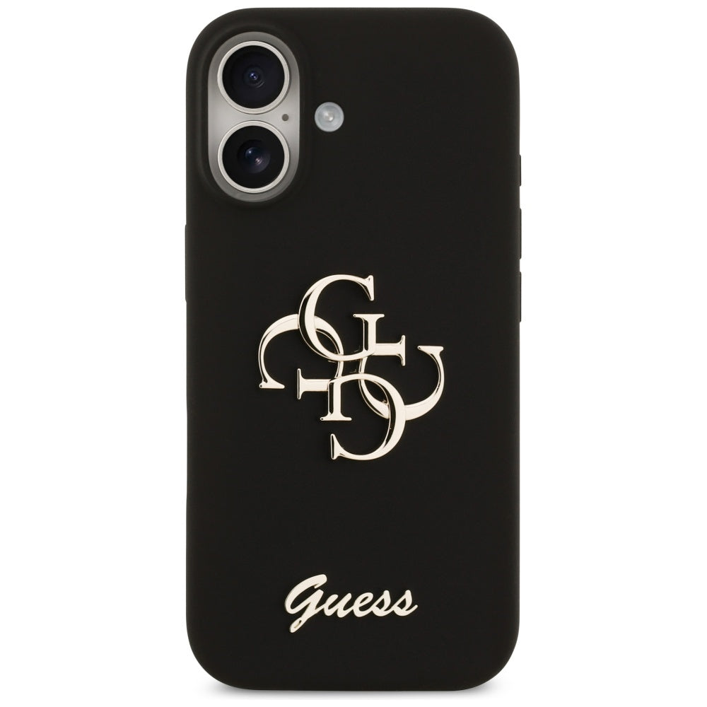 Guess Silicone Big 4G Script Case for iPhone 17 - Black_2