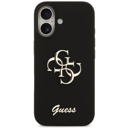 Guess Silicone Big 4G Script Case for iPhone 17 - Black_2