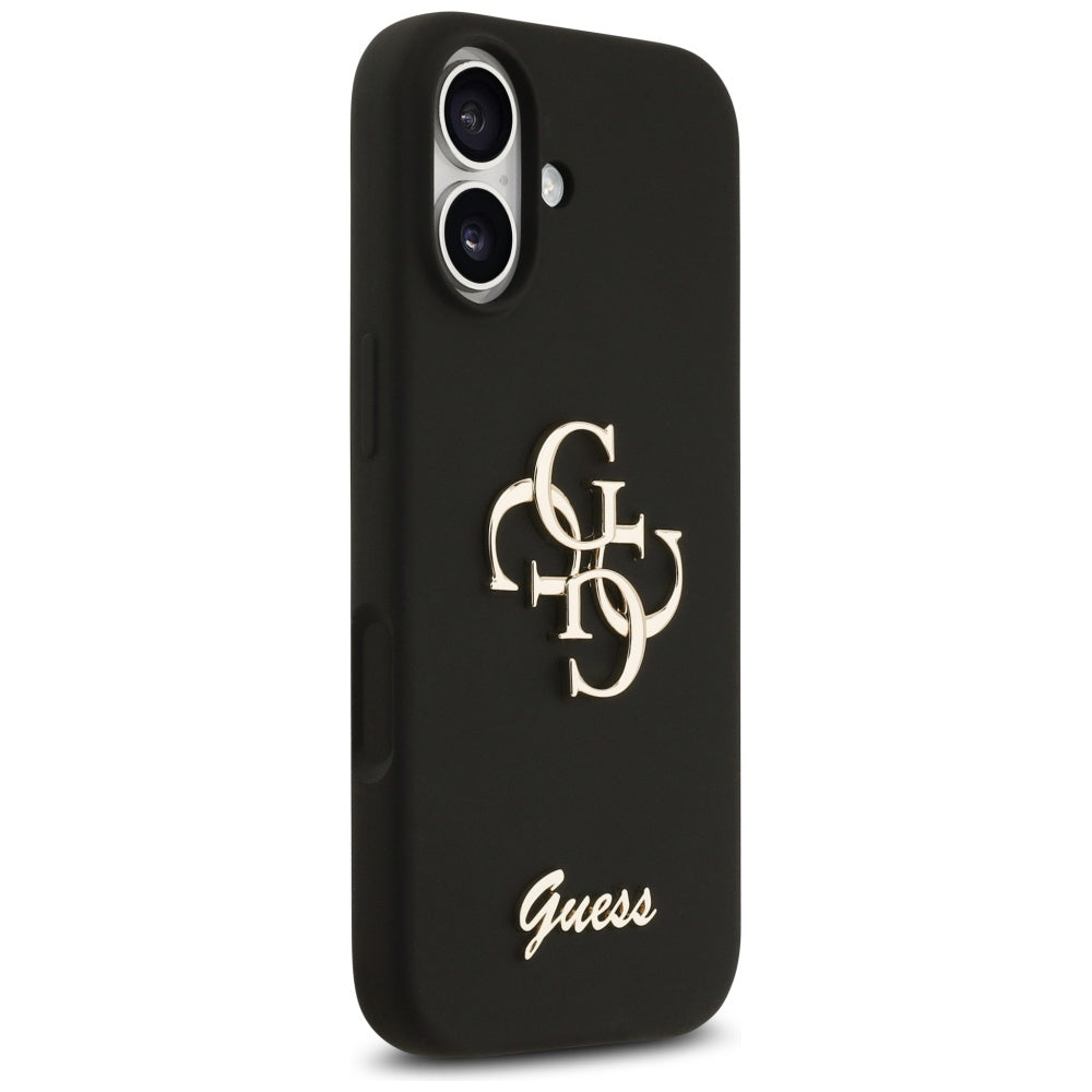 Guess Silicone Big 4G Script Case for iPhone 17 - Black_3