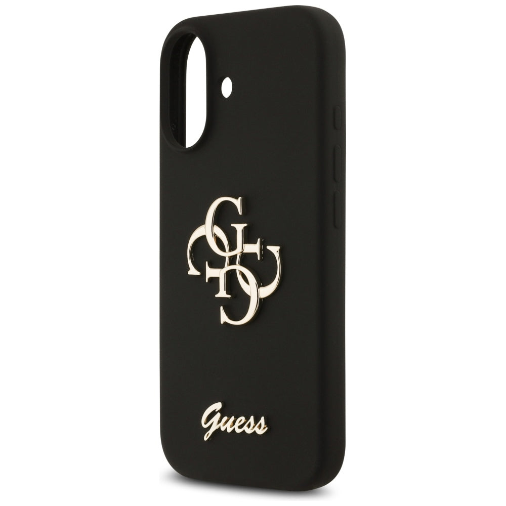 Guess Silicone Big 4G Script Case for iPhone 17 - Black_5