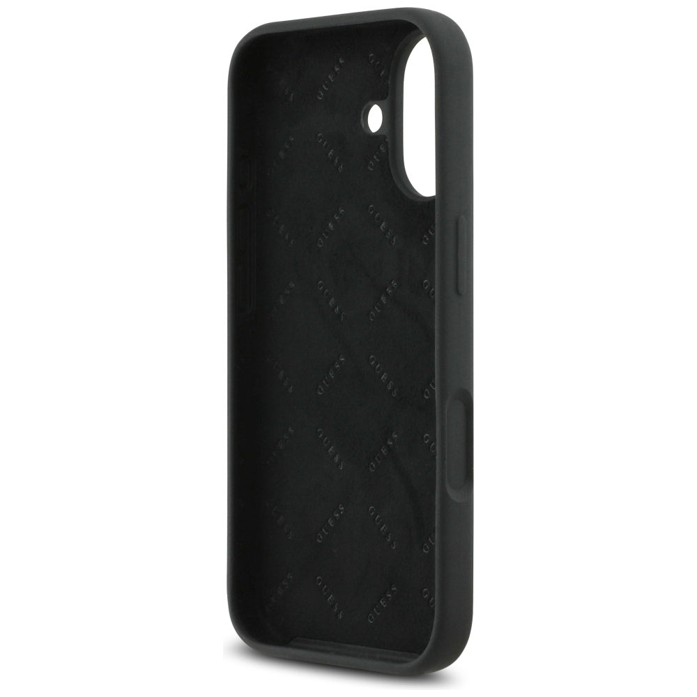 Guess Silicone Big 4G Script Case for iPhone 17 - Black_6