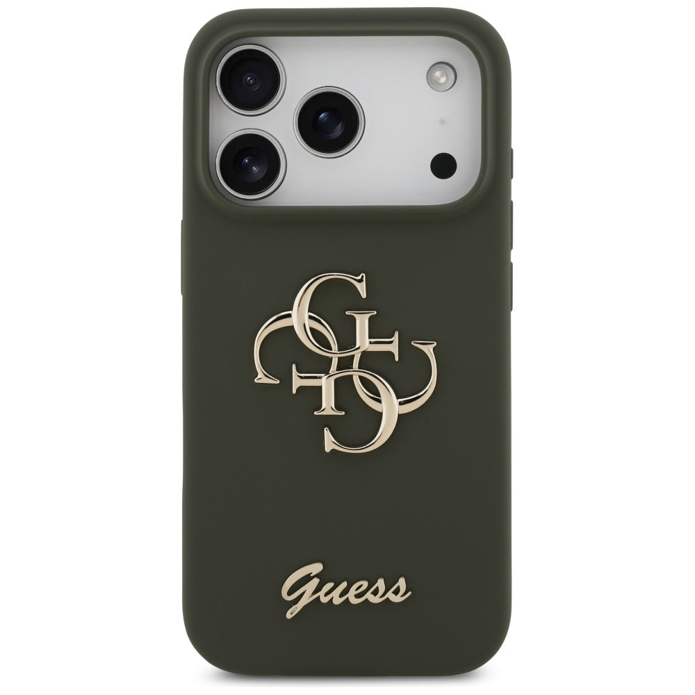 Guess Silicone Big 4G Script Case for iPhone 17 Pro - Green_2