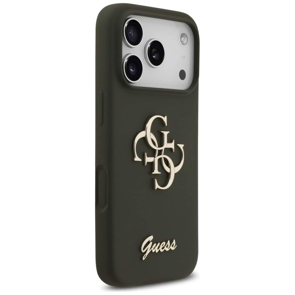 Guess Silicone Big 4G Script Case for iPhone 17 Pro - Green_3
