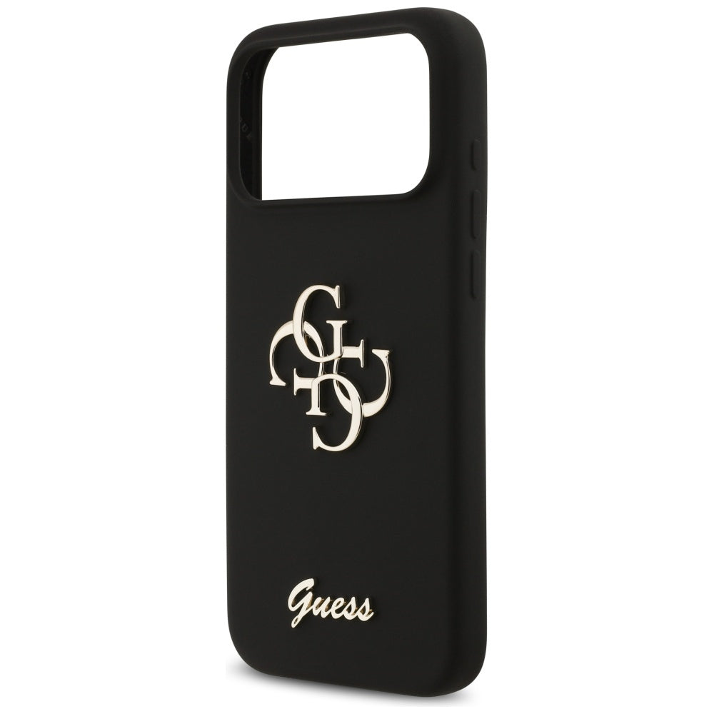 Guess Silicone Big 4G Script Case for iPhone 17 Pro Max - Black_5
