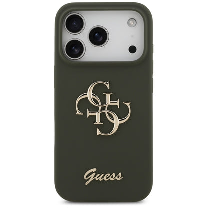 Guess Silicone Big 4G Script Case for iPhone 17 Pro Max - Green_2
