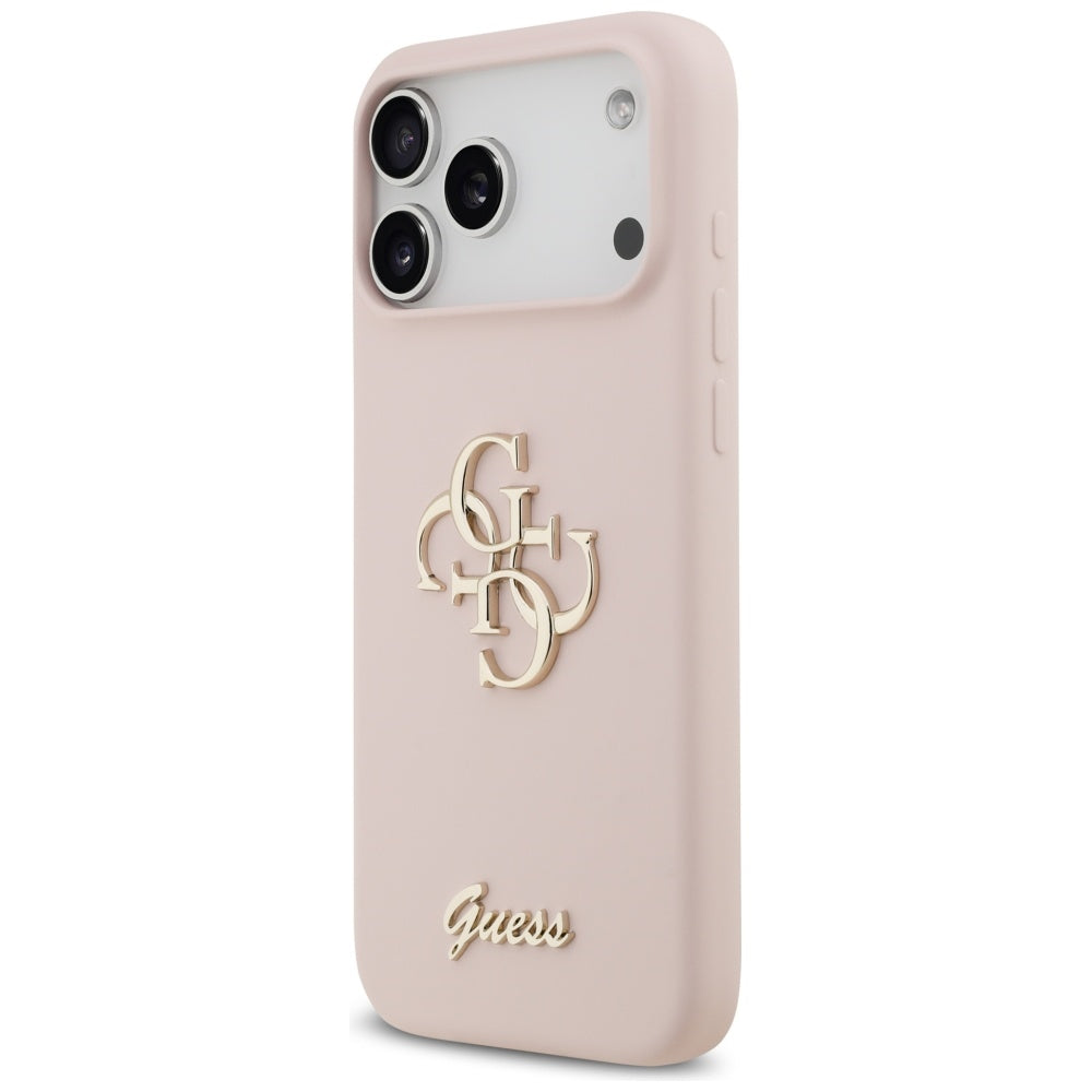 Guess Silicone Big 4G Script Case for iPhone 17 Pro Max - Pink_1