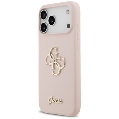 Guess Silicone Big 4G Script Case for iPhone 17 Pro Max - Pink_1