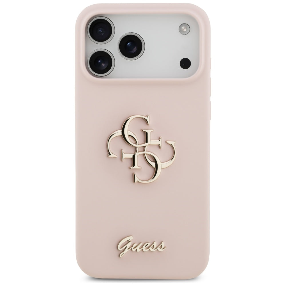 Guess Silicone Big 4G Script Case for iPhone 17 Pro Max - Pink_2