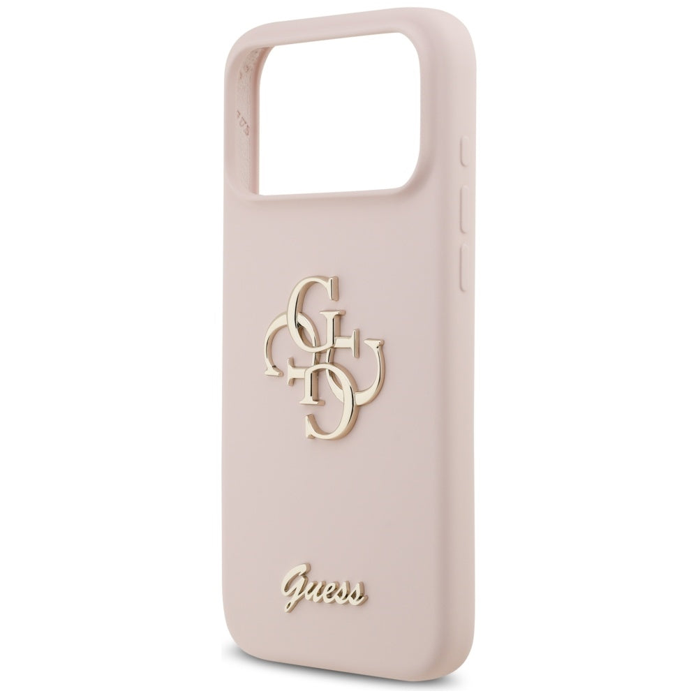 Guess Silicone Big 4G Script Case for iPhone 17 Pro Max - Pink_5