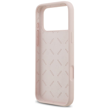 Guess Silicone Big 4G Script Case for iPhone 17 Pro Max - Pink_6