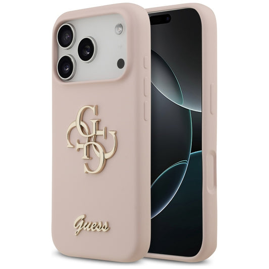 Guess Silicone Big 4G Script Case for iPhone 17 Pro - Pink_0