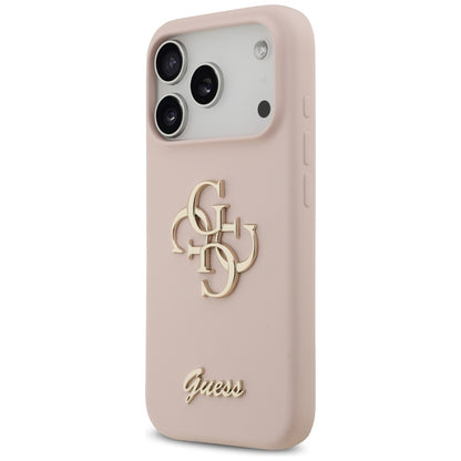 Guess Silicone Big 4G Script Case for iPhone 17 Pro - Pink_1