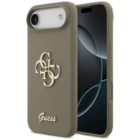 Guess Silicone Big 4G Script Case for iPhone Air - Brown_0