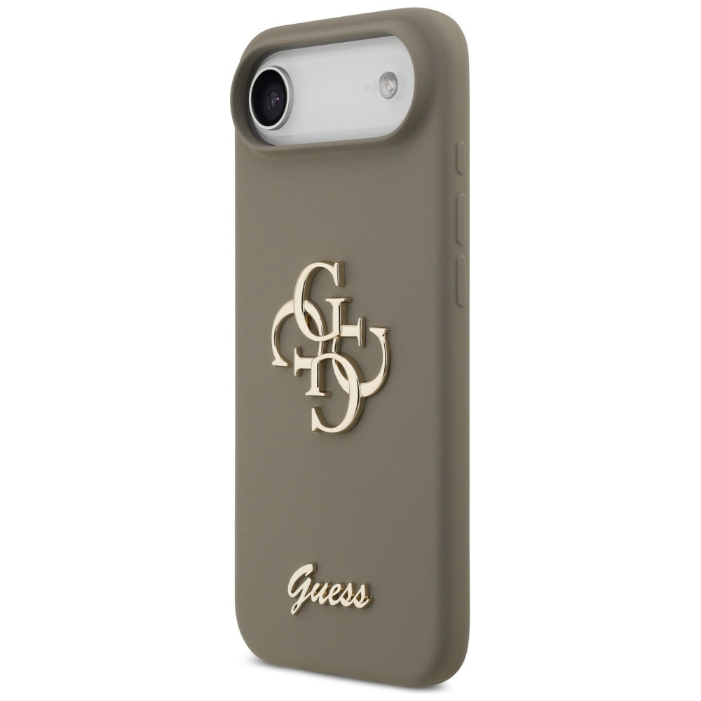 Guess Silicone Big 4G Script Case for iPhone Air - Brown_1