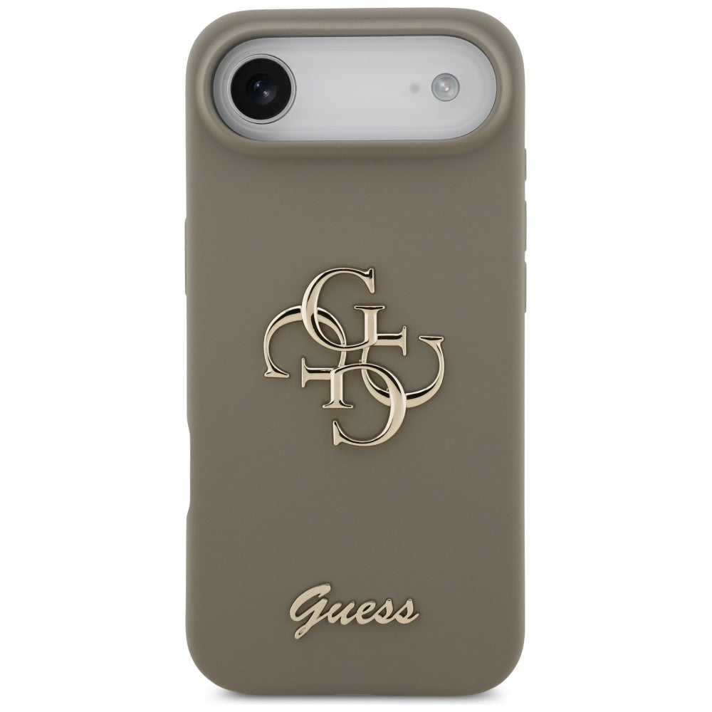 Guess Silicone Big 4G Script Case for iPhone Air - Brown_2